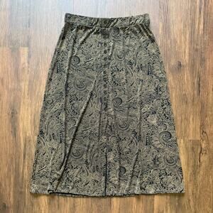 Briggs New York Petite Paisley Midi Skirt Made in USA Women’s M/P